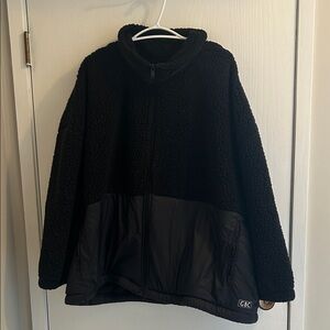 Black Sherpa Fleece Jacket